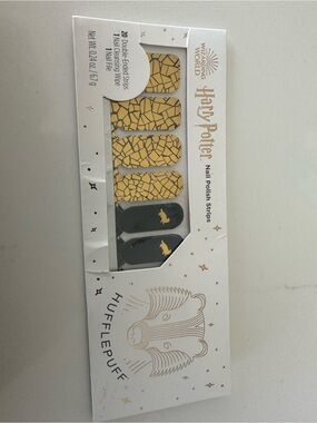 Hufflepuff Nail Polish Strips — Yellow & Black Mosaic